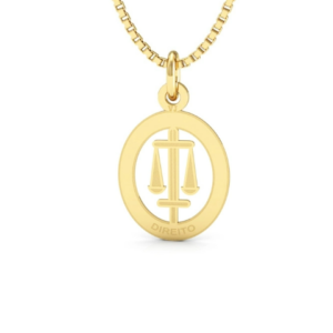 Pingente Formatura Direito Ouro 18k